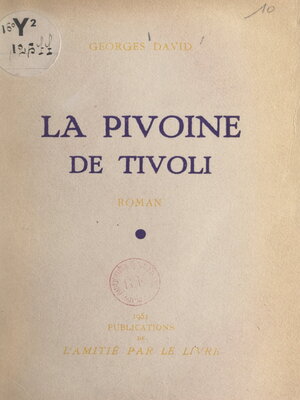 cover image of La pivoine de Tivoli
